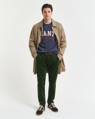 GANT - Slim fit corduroy chinos til herre country green