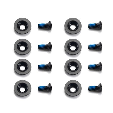 16 stk M6 Snowboard Binding Skruer, 1 Sett Snowboard Faste Skruer, Ski Tilbehør for Snowboardbindinger, 8 stk Skruer, 8 stk Skiver