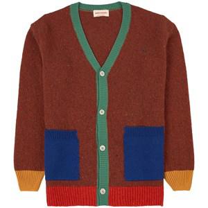 Kids - Bobo Choses Color-blocked Knit Cardigan Brown 12-13 Years - Jumpers and knitwear - 12-13 years - Brown - Junge