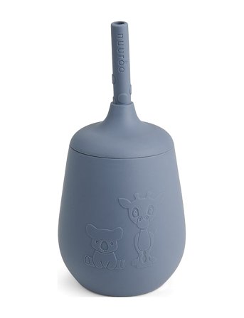 Nuuroo Adita Silicone Cup With Straw - Blue - ONE SIZE