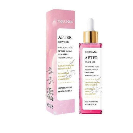 Jordbær Vanilje After Shave Olje for kvinner for Glatt Hud, Soft Serve After Shave Olje, Forebygger Inngrodde Hår & Tørrhet, Luksuriøs After Shave 
