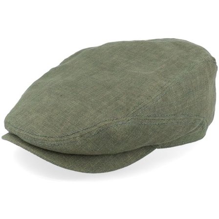 Stetson - Grön flatcap Keps - Driver Cap Linen Olive Flat Cap @ Hatstore