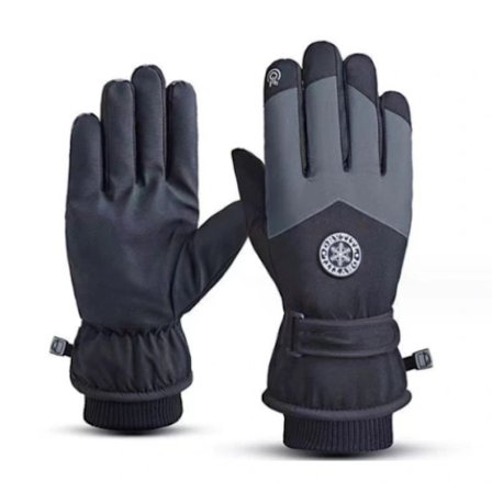 NY-Svarta herreskihandsker, touchscreen varme vinterhandsker