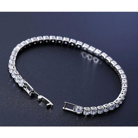 925 Sterling Silver Tennis Armband Dam Armband