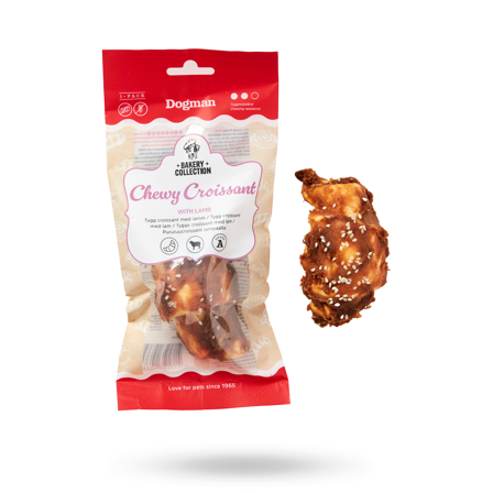 Dogman Bakery Collection Tugg Croissant med Lamm 12,5 cm - Matskål, hundgodis & tuggisar