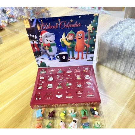 24 kpl Italialaistyylinen "Brainrot Tralalero Tralala " joulukalenteri, "Brainrot Meme " Hajfigurer, Hauskoja "Brainrot Tung Tung Tung Sahur " hahmoja