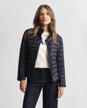GANT Damen Leichte Daunenjacke (S) Marineblau