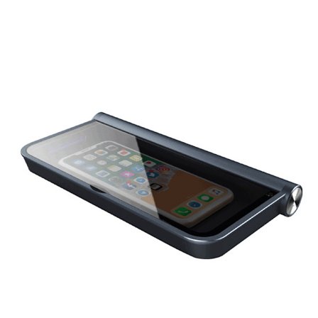 1 x Musta UV-puhelimen sterilointilaite ja kaksoisyleinen puhelimen laturi