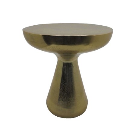 Sidebord i guldfarvet aluminium, 40,75 x 45,75 cm