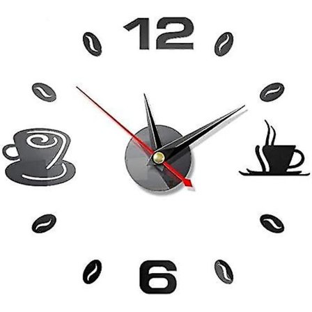 3d Diy vægur, 2 stk. Diy stort vægur, rammeløst stort vægur 3d spejl klistermærke metal