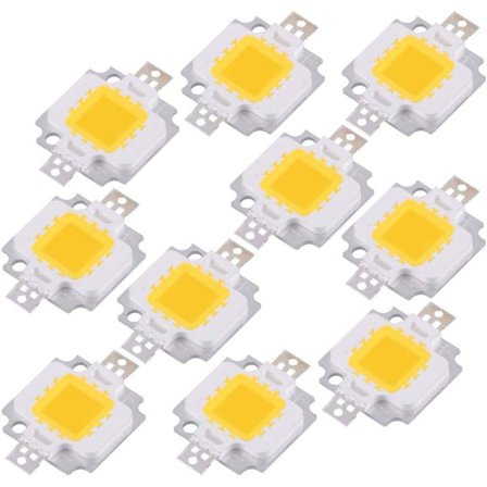 COB LED-lamppu, 10 kpl 10W LED Cool/White Chip SMD COB DC 9-12V lampun vaihtoon - Perfet