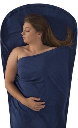 Sea to Summit Sleepliner Cotton Premium Mummy Navy Blue