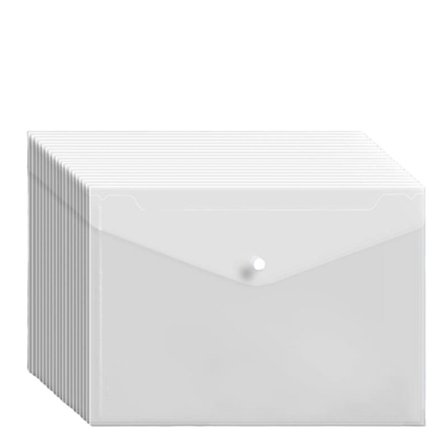 20 stk. Plastikkuverter Polykuverter Gennemsigtig Vandtæt Kuvert Fold