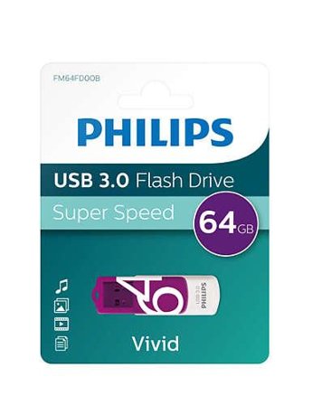 Philips FM64FD00B Vivid Edition 3.0 - USB-flashstasjon - 64 GB