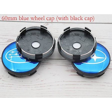 4 stk 60mm Bilstyling Hjul Dekk Senter Nav Deksel Kapp for Subaru STI WRX Forester Outback Impreza Legacy XV Tribeca Tilbehør shry (FMY)