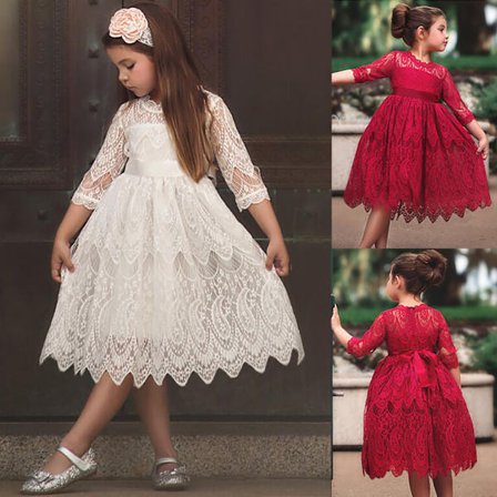 Speciel prinsessekjole - fødselsdagsfest temperament pigekjole - S W