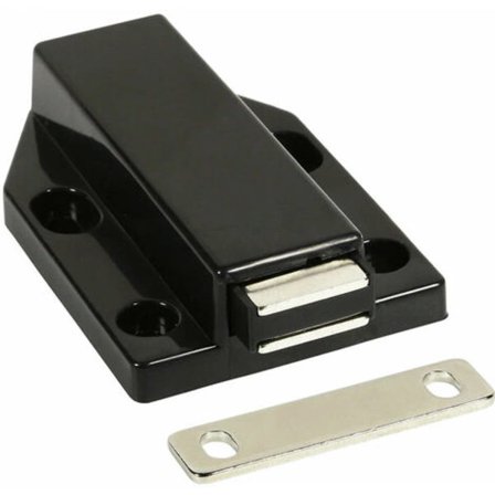 /EA/Stykke Magnetisk spærredør Spærre Push Open Dæmper, Enkelthoved Rebounder, Sort