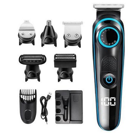 Braun Partatrimmeri/Hiustenleikkuri miehille, Trimmeri/Hiustenleikkuri & Parranajokone, 9-in-1 setti parralla, kasvoille, päälle, vartalolle, korville