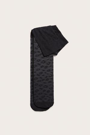 Knestrømper med leopardmønster | Svart | Dame | Kappahl