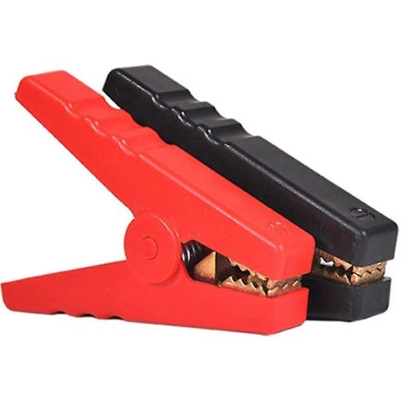 2 st 300A Batteri Alligatorklämmor Isolerade Kabel Booster Batteriklämmor