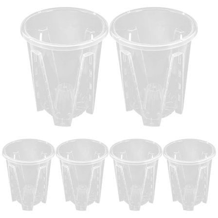 6 st Plastorkidé Krukor Andningsbara Orkideplanteringskrukor Växtplantskola Kruka Orkidekrukor