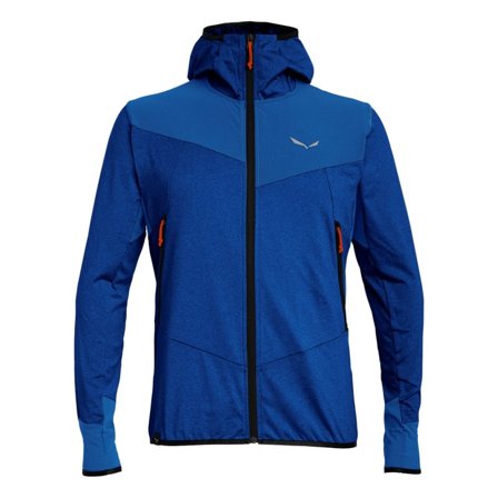 Salewa Men's Agner Hybrid Polarlite Durastretch Hooded Jacket Men Mid layer tops Blue L
