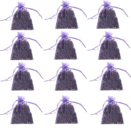 12 stk. lavendelposer til duftende skuffer, skabe og naturlig anti-mølgave