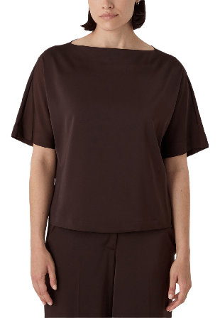 Marville Road The Ava Satin Top T-shirts & toppar Dam Brun 38
