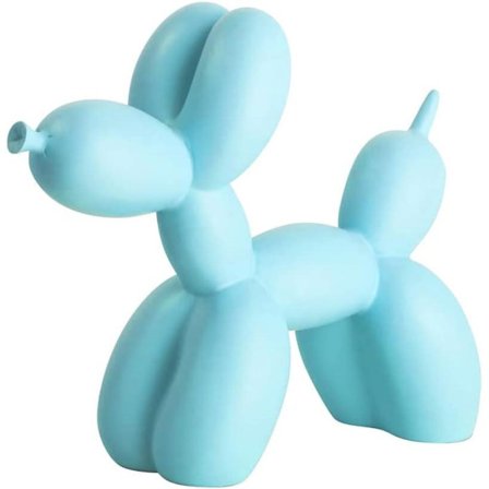 Resin Ballonhund Skulptur, Mini Dyrehåndværk Figur Blå