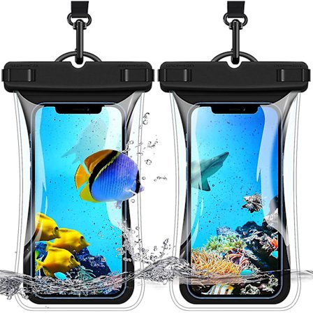 Flydende Vandtæt Smartphone-pung, [2 Pak] Ipx8 Vandtæt Telefonpung Med Bagside Luftlag Og Lanyard, Vandtæt Etui, Op Til