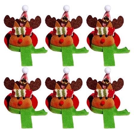 Jul vinglas dekor jultomten Snowman Älg Taggar för jul