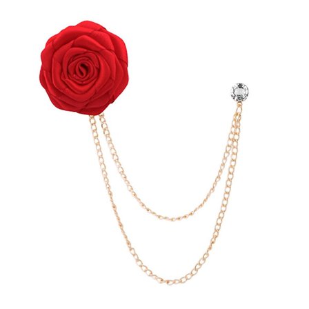 Rosblommor Lapel Nål Herrar Bröllop Handgjord Brosch Knapphål Brudgummar [DB]