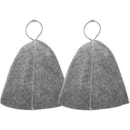 Original ullbastuhatt för kvinnor och män 2-pack 100 % naturliga filt bastutillbehör