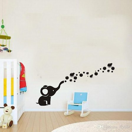 Liten elefant vinyl vägg klistermärke