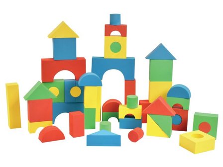 MYPAUZE Mjuka byggklossar liten färgade 56 delar - Lyreco - Skola och förskola - Lekmaterial - Bygglek, konstruktion och mosaik