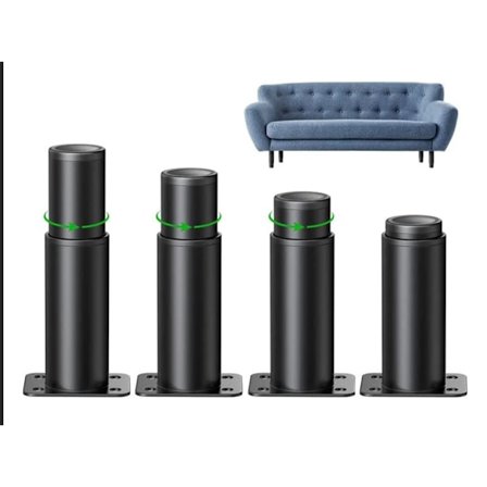 4 kpl säädettävät huonekalujalat, 8 cm säädettävä keittiöjalka, A