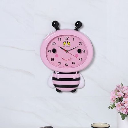 A15511 Søt Tegneserie Barnerom Stillegående Klokkeslett Soverom Stue Liten Bi