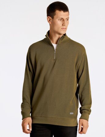 Lindbergh Half Zip Sweat - Khaki green - M