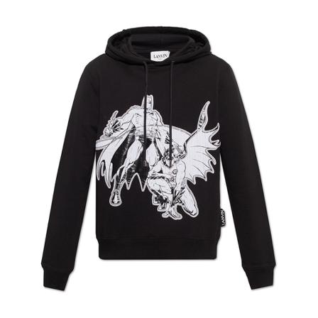 Lanvin Hoodie with patch Sort, Herre