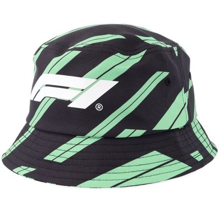 Puma - Motor Grön bucket Hatt - F1 Logo Track Graphic Green/Black Bucket @ Hatstore