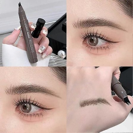 Multi-Fork Wild Ögonbrynspenna Flytande Tattoo Brynpenna 3D Fina Spetsar Realistisk