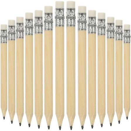 35 st Halva Pennor med Sudd Golfpennor Golf Fickpennor Korta Träpennor Loggpennor