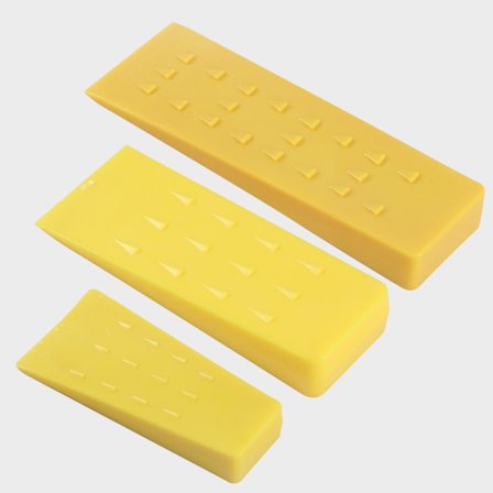 3 stk. Felling Wedge for Tree Felling, Chainsaw Wedge Tool Kit, Lumberjack Tilbehør, Gul