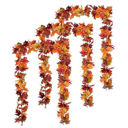 3-pakka Syyslehti-köynnös, 1,8 m/kpl, Keinotekoinen syyslehti-köynnös, Syyslehti-köynnösköynnökset roikkuvat lehtiköynnöskoristeet-XF35-