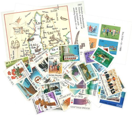Finland - 39 frimærker + 1 miniark + 1 ark - Postfrisk