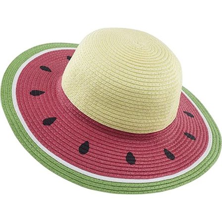 Vandmelon Rød-Piger Halmhatte, Børn Sommer Solhat til Strand