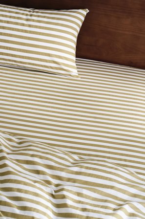 Jotex - Stretchlaken Olivengrønn/hvit - KAYO - Kjøp Dra-på-laken hos Jotex