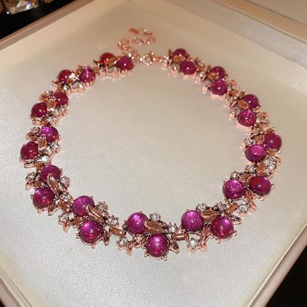 Vintage Palass-stil Tung Broderi Diamant dr0p Kragebeins-kjede - Utsøkt Retro Smykke med Legering, Resin, Faux Perler & Ge