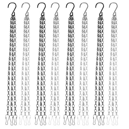 8 Set Blomkruka Hängande Kedja Upphängning Kruka Blommor Korg Växtkedja