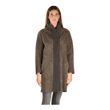 Salvatore Santoro Single-Breasted Coats Grå, Dame Uldfrakker